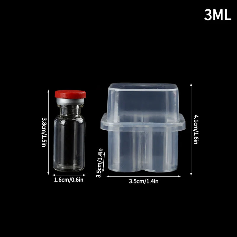 3ml Peptide Storage Box Mini Vial Storage Case 3ml Vial Case Small Peptide Holder Box Clear Peptides Box