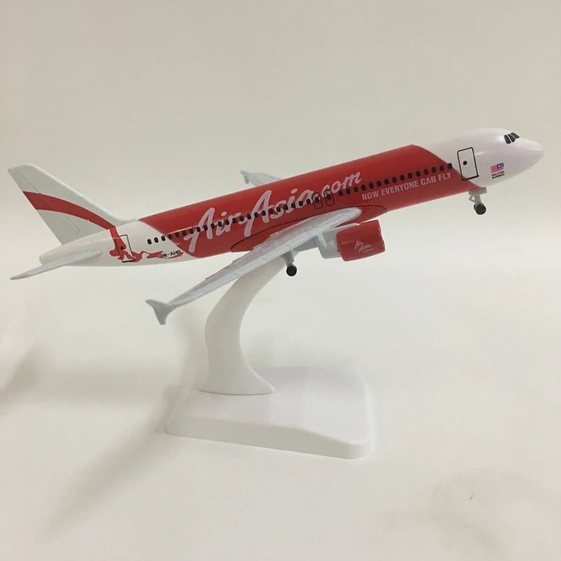 JASON TUTU 20CM Air Asia Airbus A320 Aircraft Model Planel Airplane Metal Diecast Planes Collect Gifts