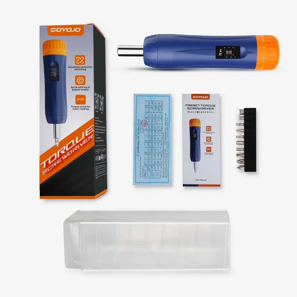 Preset Torque Screwdriver 1-6 Nm 1/4'' Drive Precision Adjustable Torque Wrench Set for Maintenance Tool Bike Repairing Mounting