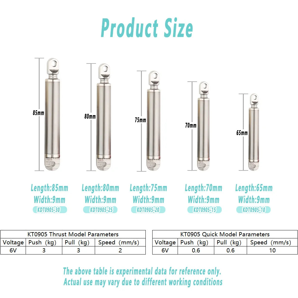 9mm Mini Electric Linear Actuator Metal Push Rod 6V with Limit Actuator 10/20/30mm Maximum Load 3Kg for Rc Truck Car Boat Toy