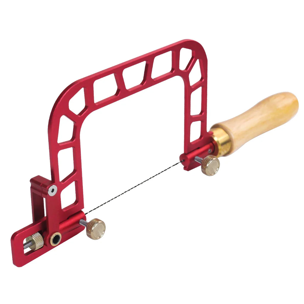 Coping Saw with Cam Lever Tension Aluminum Alloy Frame Fret Saw with Diamond Wire Jigsaws Ceramic Glass Metal Accurate Cutting