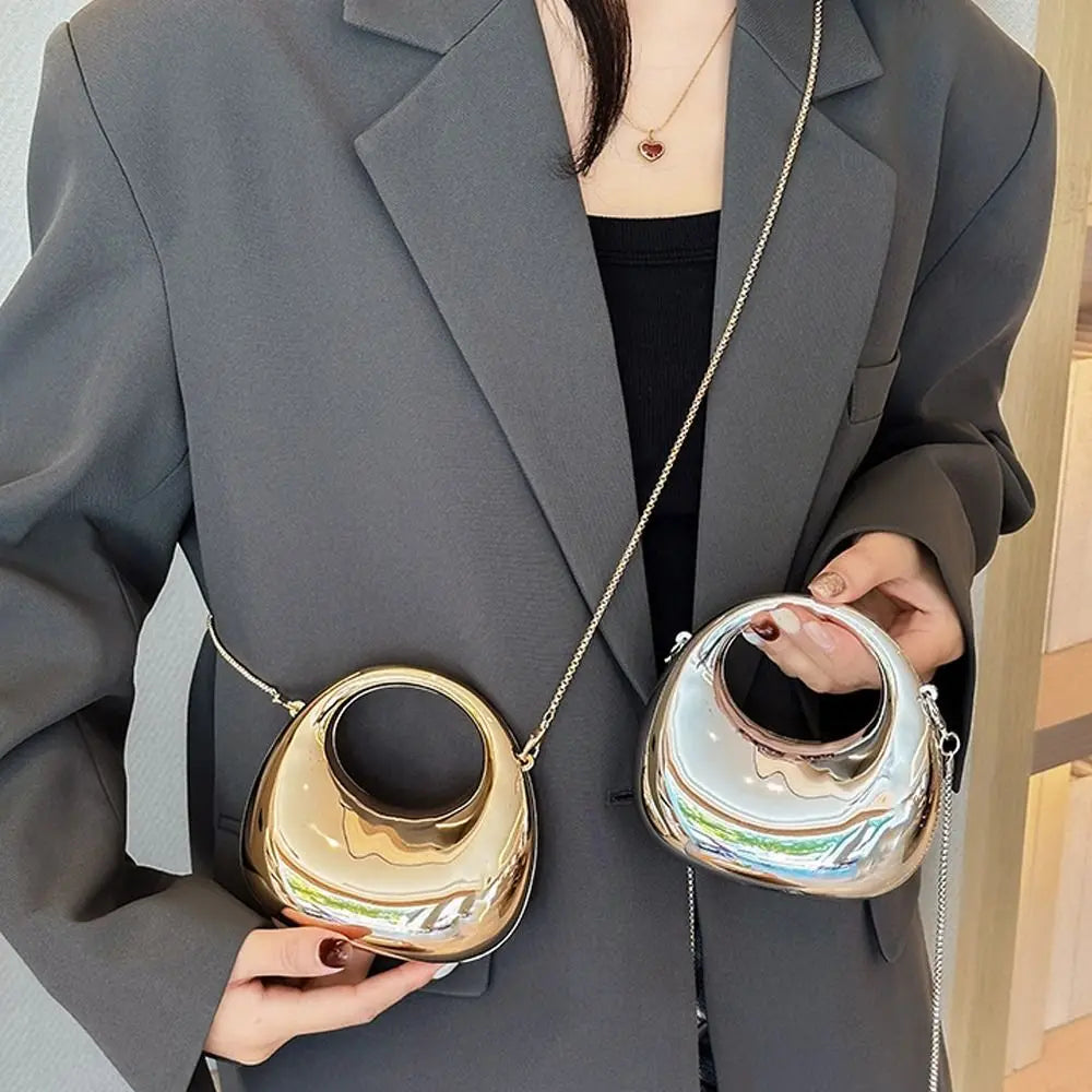 Fashion Acrylic Clutch Bags Elegant Small Handbags Portable Handle Wrist Bag for Women