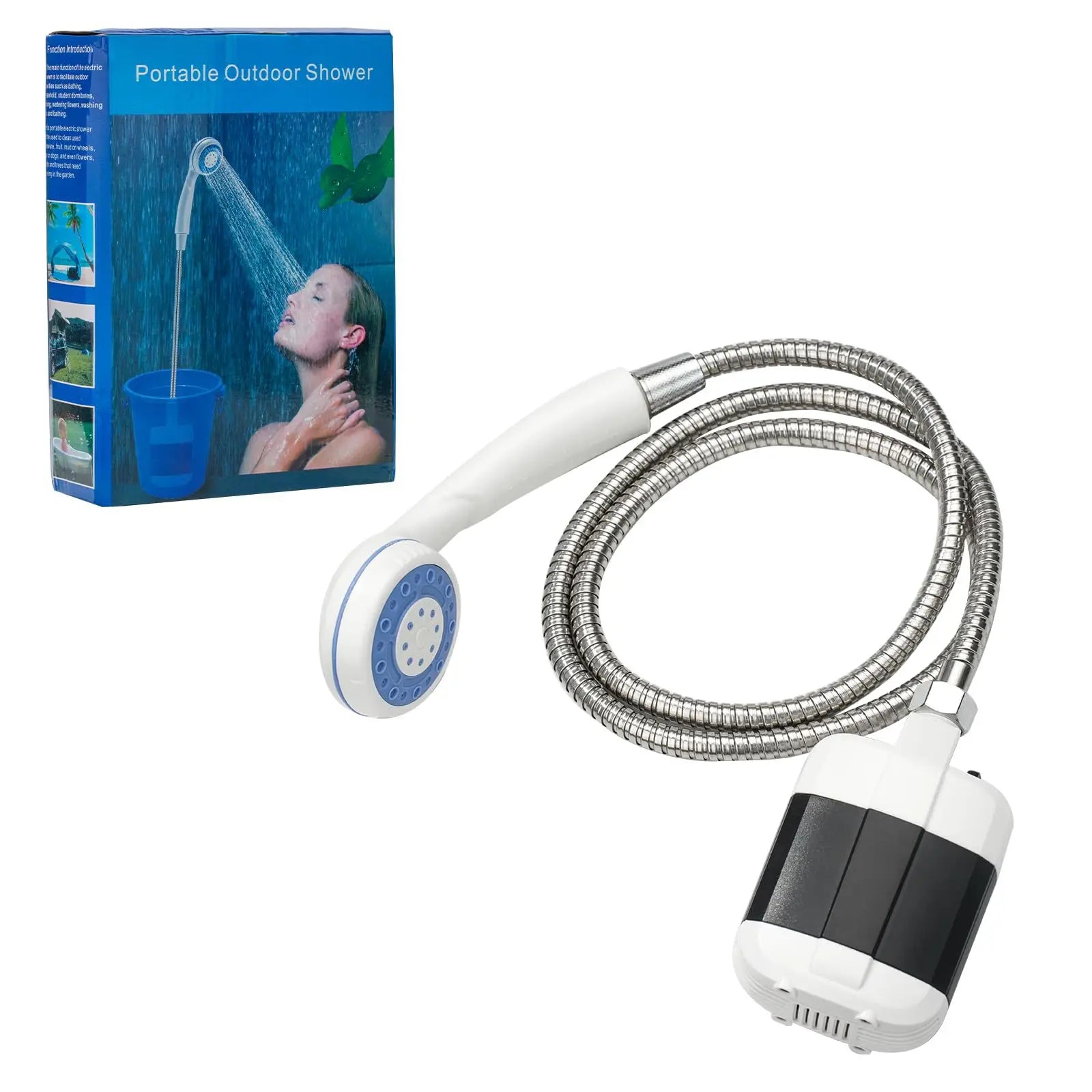 Portable Camping Shower Outdoor USB Rechargeable Electric Shower Pump for Camping Car Washing Gardening Pet Cleaning