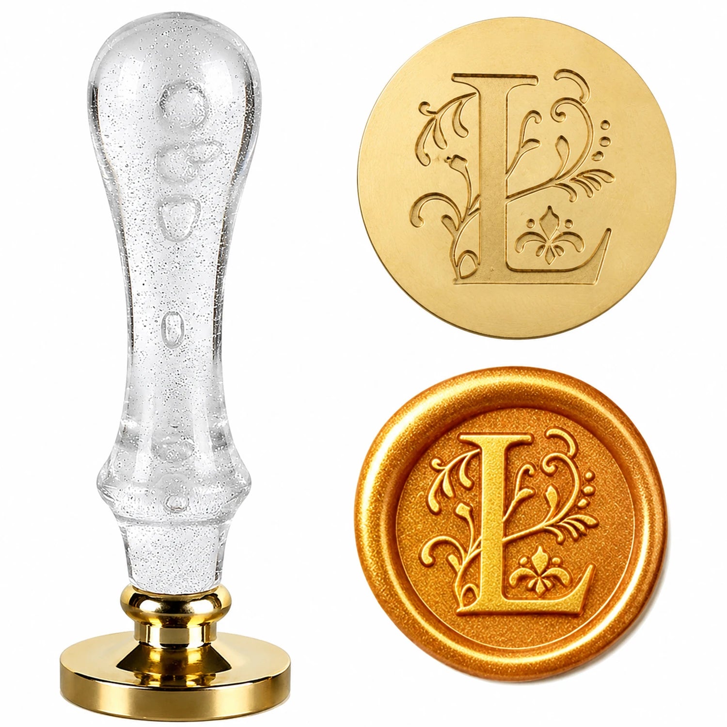 26 Letter Wax Seal Stamp,25mm Brass Head with White Bubble Handle Wax Stamp for Wedding Invitations,Birthday Cards,Envelopes
