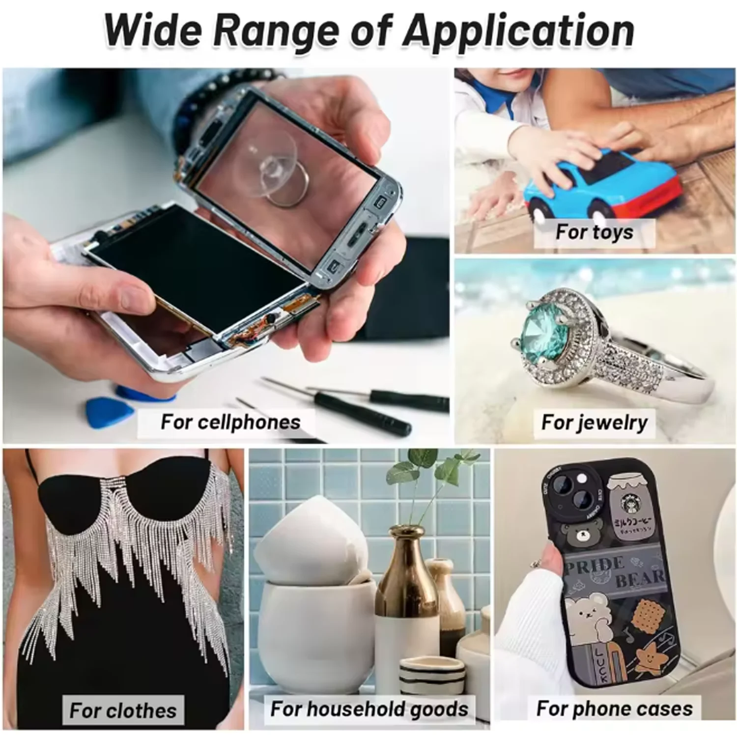 JXVX1-5PC High strength waterproof adhesive for B7000 mobile phone screen, Universal phone glass bonding agent, 15ml fast B7000