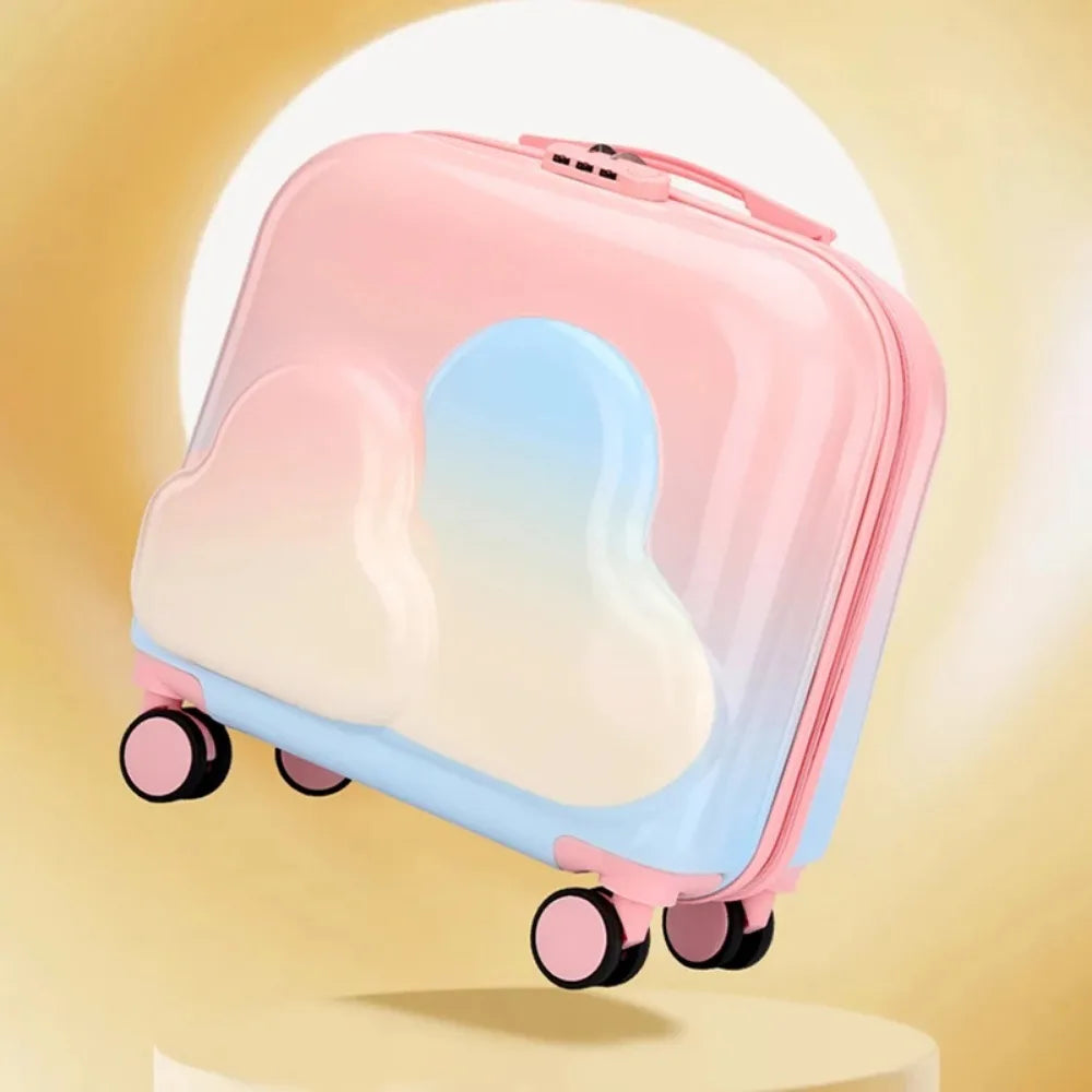 Candy Color 20-inch Thickened Children's Trolley Case Password Lock Luggage Universal Silent Wheel Boarding Travel Camping Case