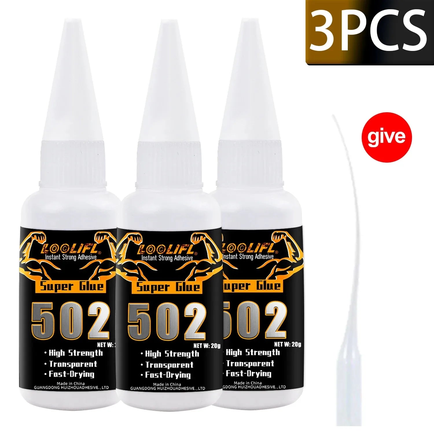 502 Metal Glue, Super Strong Shoe Glue, Strong Adhesive, Waterproof/Transparent/Emergency Repair, All-Purpose Glue for Bonding Metal/Plastic/Glass/Ceramic/Rubber/Wood//Pp/Abs/Pe Materials