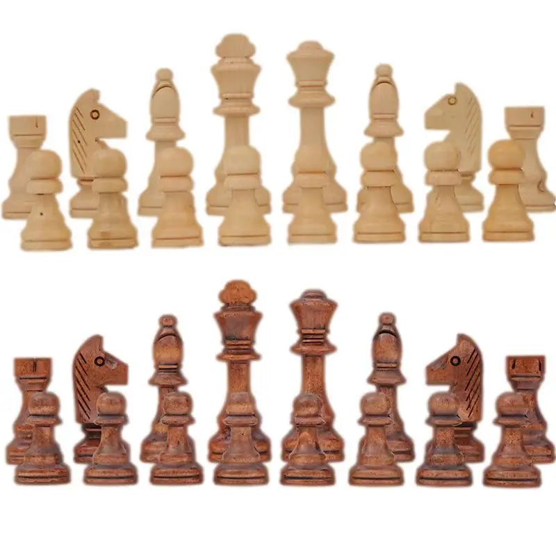 32 Pieces Wooden Chess King Height 110mm Game Set Chessmen Chess Leathe Board Competitions Set Kid Adult Chess Gift