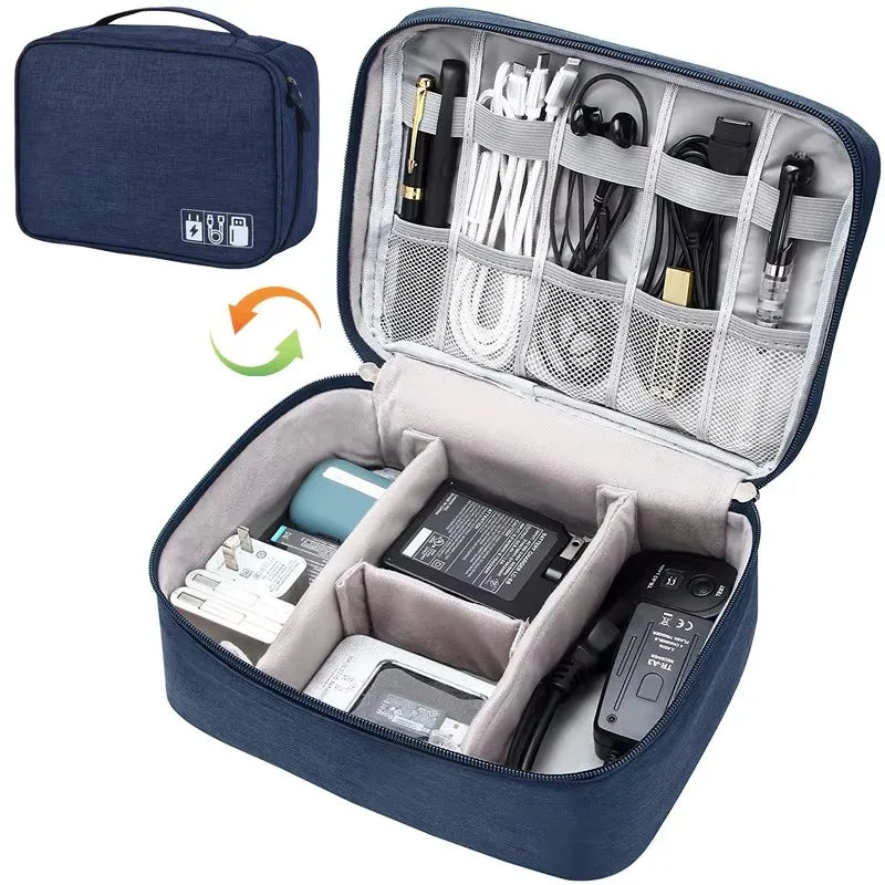 Electronics Organizer Bag Waterproof Carrying Pouch Travel Bag Universal Cable Organizer Electronics Storage Bag Accessories