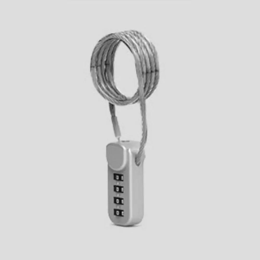 Durable 4 Digit Combination Code Number Lock With Spring Coil Anti-theft Cable Code Lock Wire Rope Password Lock Zipper Bag