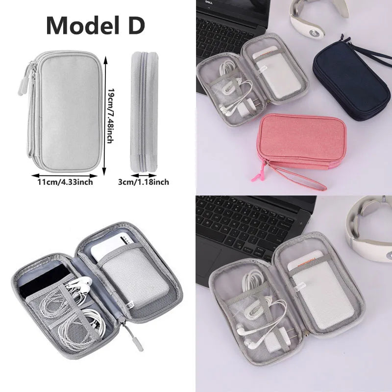 Travel Cable Bag Portable Digital Storage Pouch Waterproof Electronic Accessories Storage Bag Travel Cable Organizer Bags