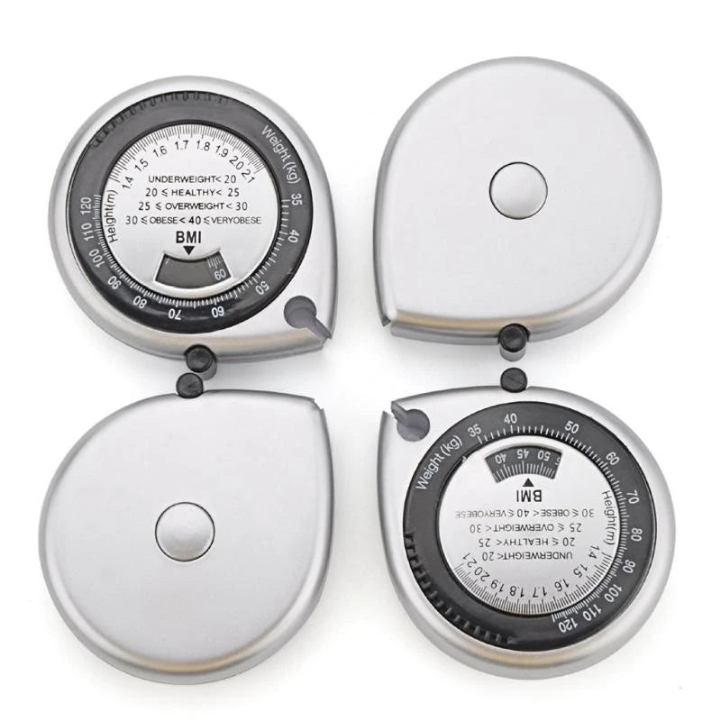 150cm/60inch BMI Calculator with Push-Button Retract Design BMI Measuring Tape