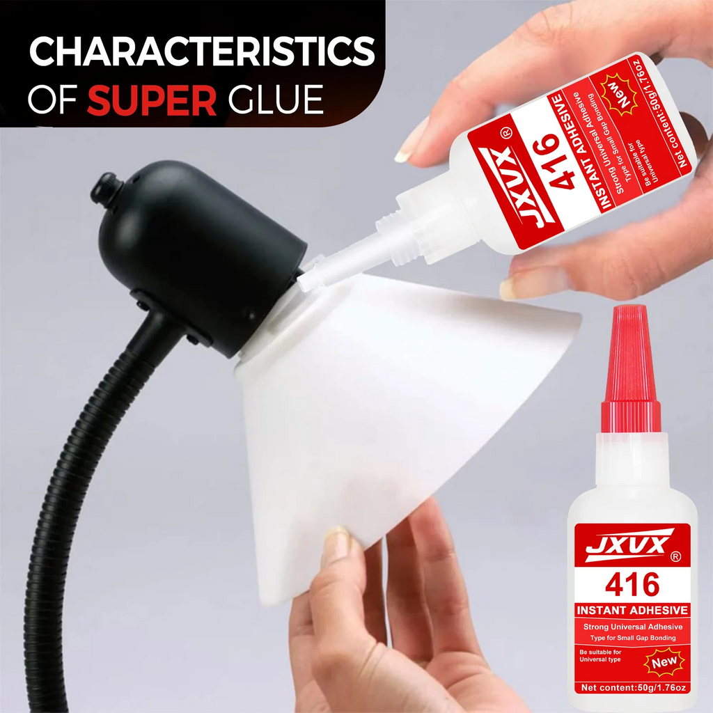50g Original Super Fast Glue, New Model 416, Fast Drying Adhesive, Universal Super Glue, Oily Soldering Glue Ideal for Quick Repairs on Various Materials