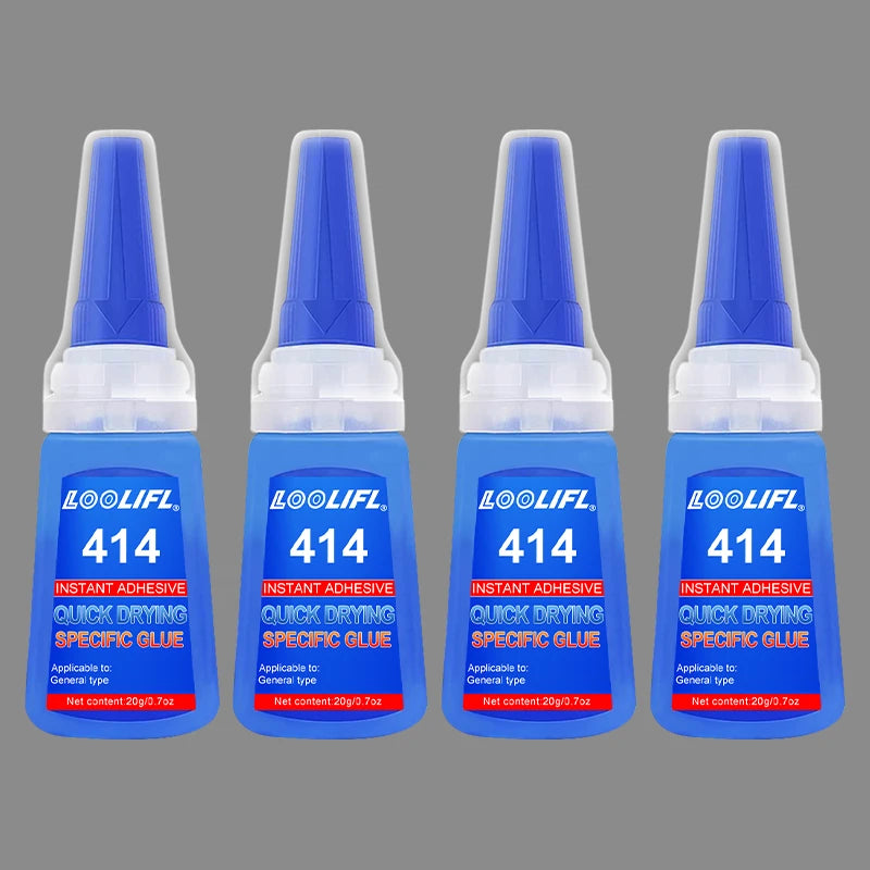 LOOLIFL 1-3pcs 414 Super Glue Instant Quick-drying Cyanoacrylate Adhesive Leather Rubber Wood Metal Strong Bond Liquid Glue Tool