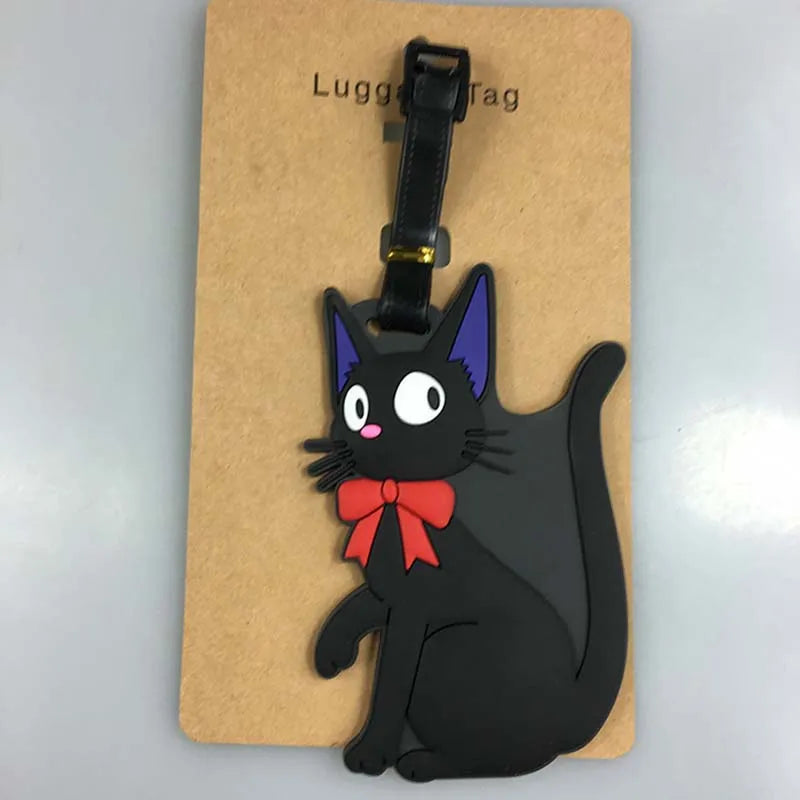 Lovely Disney Marie Cat  Travel Accessories Luggage Tag Silica Gel Suitcase ID Addres Holder Baggage Boarding Tag Portable Label