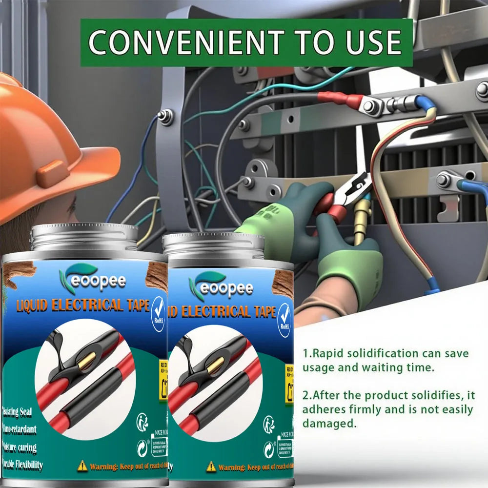 Liquid Electrical Tape Waterproof – ,Quick Drying Sealant for Wires Cables, Home Use Fix Line Adhesive