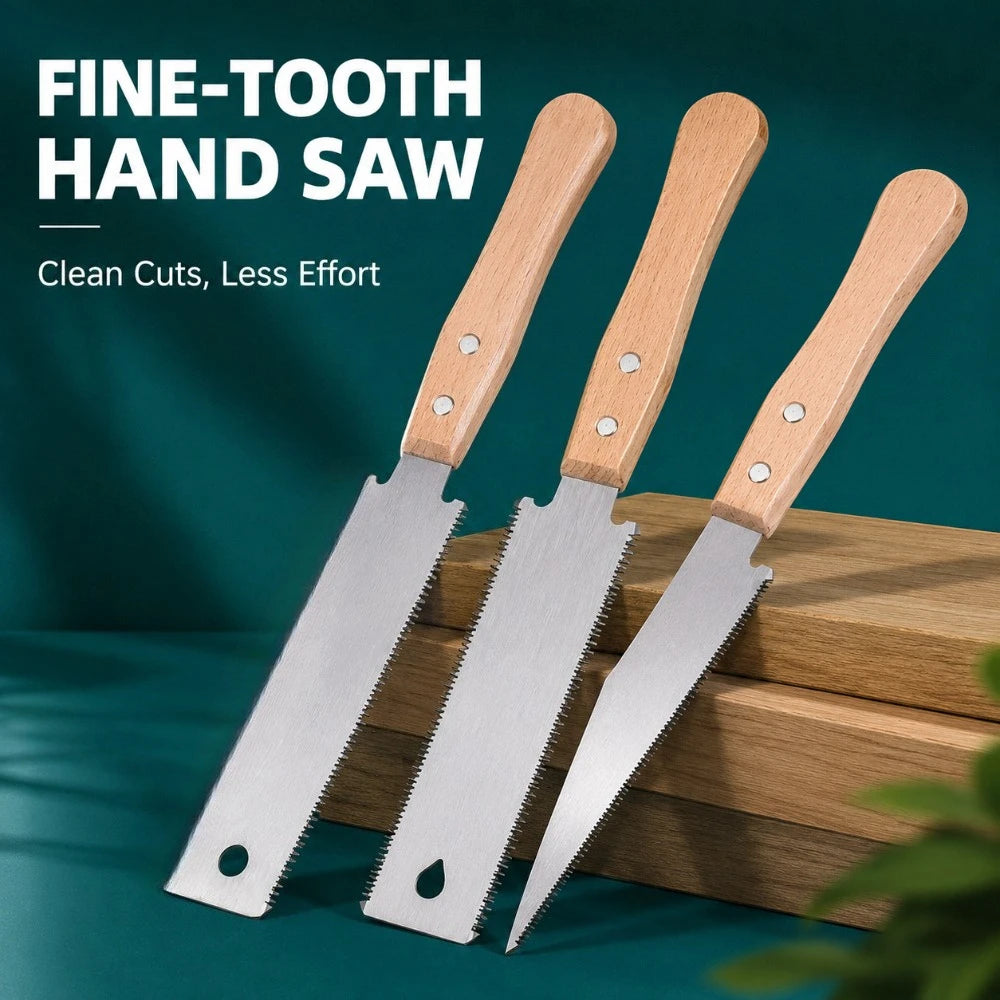 Multipurpose Japanese Hand Saw SK5 Flexible Steel Fine Tooth Blade Practical Cutter for Woodworking Garden and Carpentry Jobs