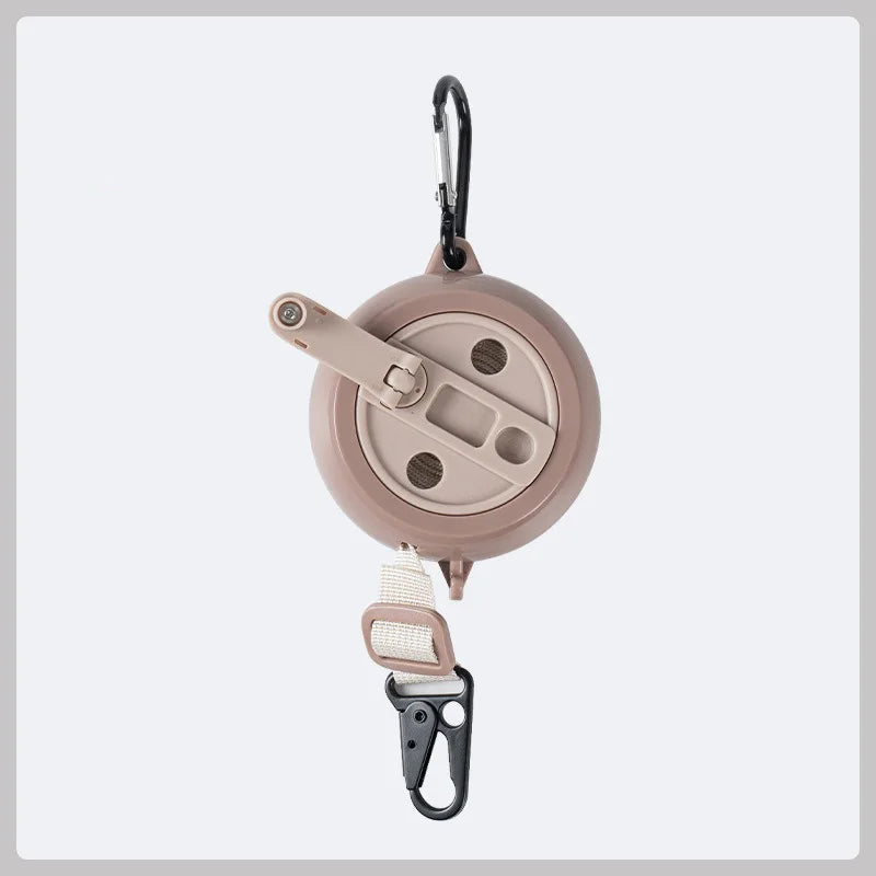 Portable Travel Clothesline 4.1M with 41 Hanging Holes Windproof Anti-Slip No-Drill Laundry Line for Car Hotel Camping Indoor