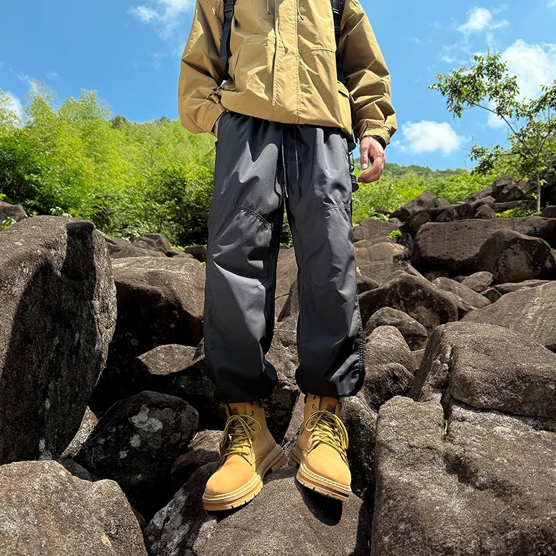 CHRLCK Men's Waterproof Hiking Pants Quick Dry Windproof Outdoor Trousers Camping Fishing Climbing Hunting Cargo Pants