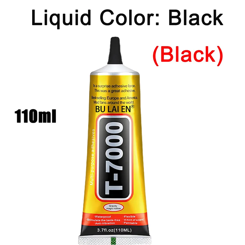 B-7000 T-7000 Clear & Black Glue 15/50/110ml, Fast Drying Waterproof Resin Adhesive for Phone Screen Repair, Jewelry Craft.