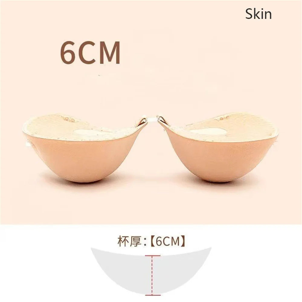 5CM/6cm Thickened Chest Sticker Invisible Silicone Bra for Woman Silicone Push Up Adhesive Bra Waterproof Nipple Tape Stickers