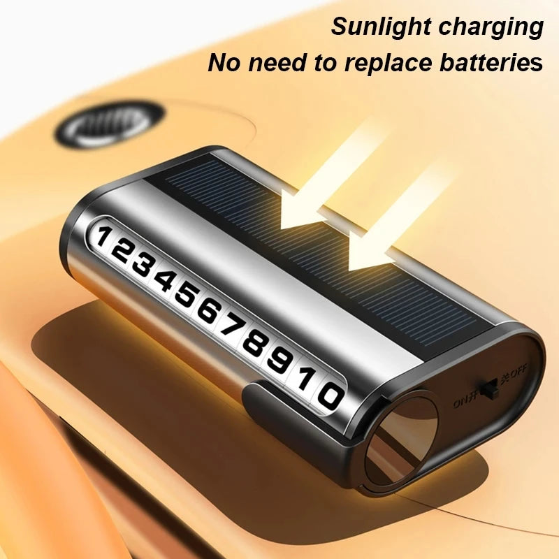 Car Temporary Stop Phone Number Card Parking Number Plate Luminous Auto Parking Card For BMW Audi Mercedes Benz Volkswagen VW
