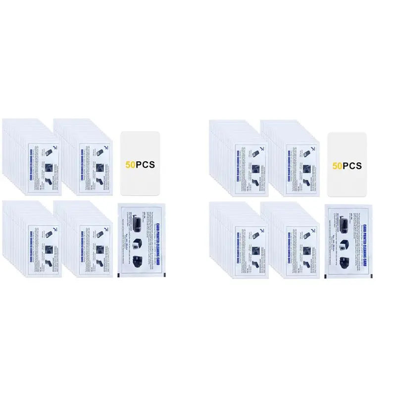 Top-CR80 Card Reader Cleaning Cards, 100PCS Dual Side Card Reader Cleaner, POS Swipe Terminal Cleaning Cards