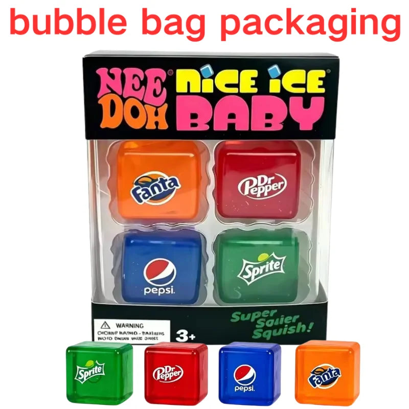 Schylling NeeDoh Mini Set Nice Cube & Mini Cat &Sports Ball Slow Rebound  Sensory Toy Stress Relief Mystery Blind Box Party Gift