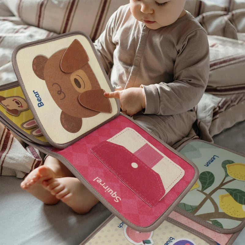 1PCS Soft Baby Book Montessori early education quiet cloth book Learning Toys for Babies 0-6 Months and Up Enlightenment Puzzle