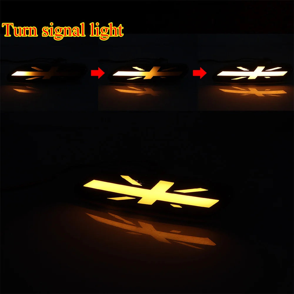 Union Jack Style Dynamic Amber LED Front Side Marker Turn Signal Lights For MINI Cooper R60 Countryman & R61 Paceman 2011-2016