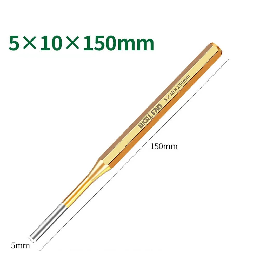 1Pc Heavy Duty Brass Pin Punch Remover 2-10mm With Chisel And Cone Tips For Watch Repair Drilling Marking 150mm