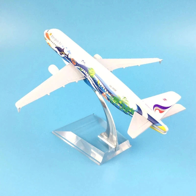 16cm Airbus 320 A320 Airways Plane Model Alloy Metal Thailand Thai Bangkok Air Airlines Model Aircraft Airplane Toys