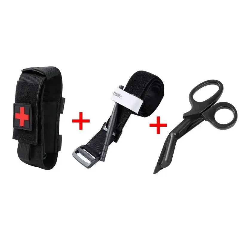 Tourniquet Emergency Tactical Emergency Strap Single Handed Medical First Aid Equipment for Hiking Camping Travel Outdoor Sports