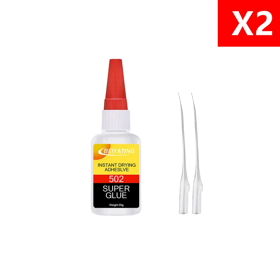 BEIYATING 30g 50g 502 Super Glue Instant Dry Strong Clear Waterproof Adhesive Quick Bond for Metal Plastic Wood Ceramic Leather