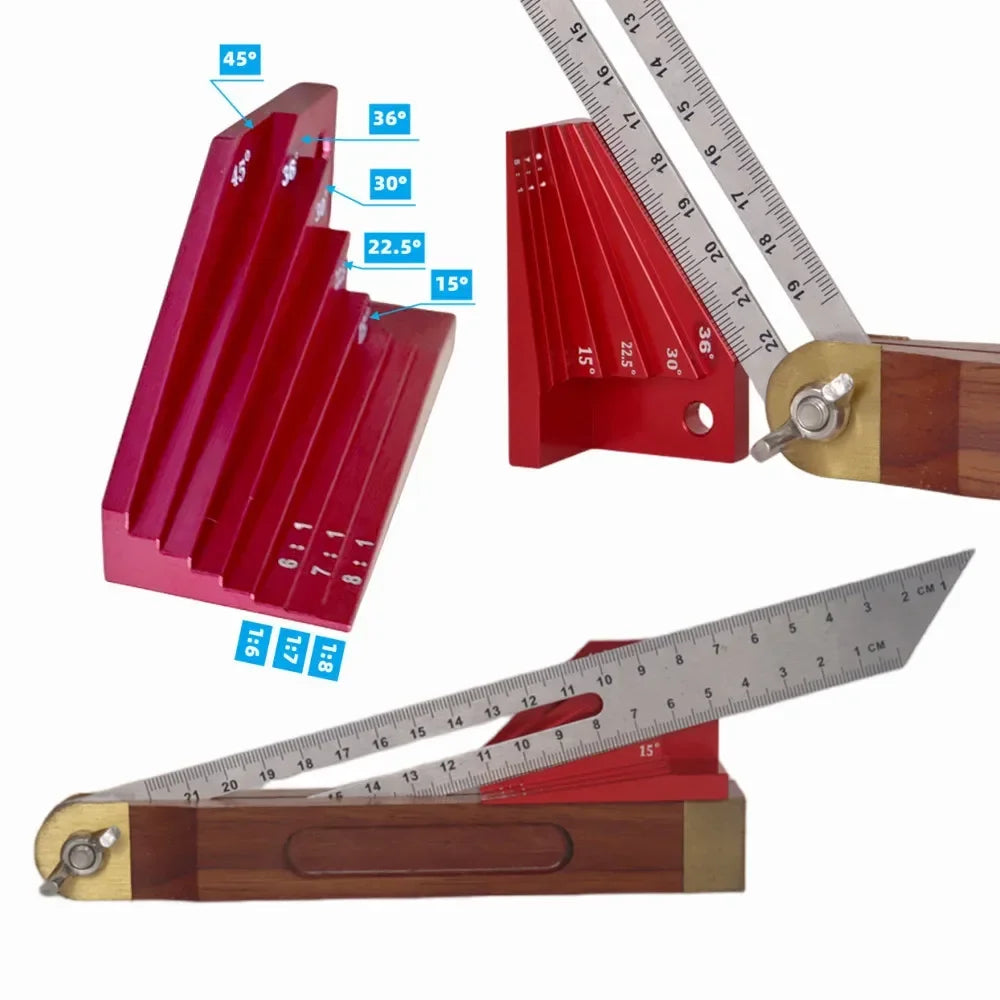 Bevel Block Gauge Aluminum Alloy Measuring Block Angle Finder for Protractor Woodworking Tools Bevel Block Gauge Aluminum Alloy