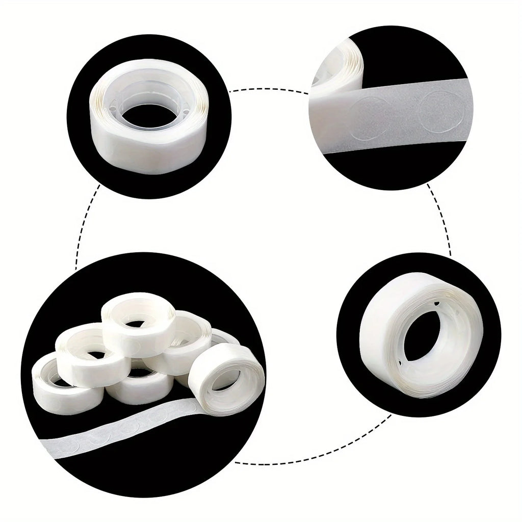 Reusable Silicone Adhesive Dots for Wall Decor-Strong Clear Double Sided Sticky Dots Removable for Photos,Posters,Party Balloons
