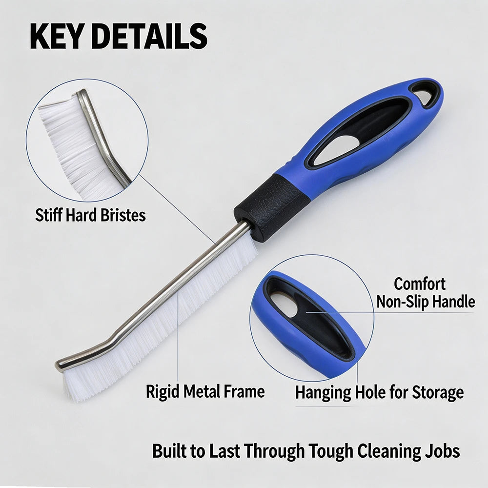 Car Gap Cleaning Brush Stiff Bristles Auto Interior Detailing Crevice Cleaner Scratch Free for Seat Engine Bay cleaning tools