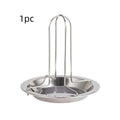 1Pc/Stainless Steel Chicken Roasting Rack Outdoor Barbecue Stand Multifunctional Chicken Roaster Home Picnic Grill