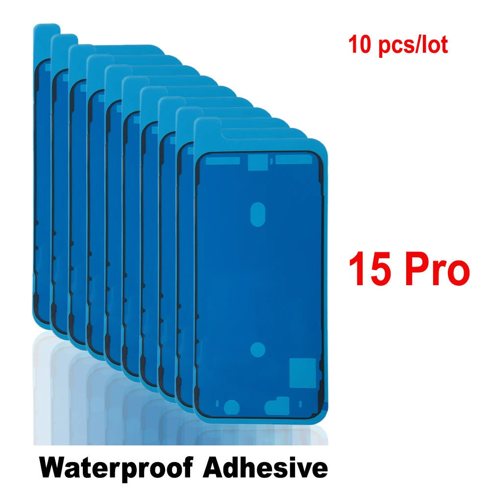 10Pcs LCD Display Front Side Waterproof Seal Stickers for iPhone 6/7/8/X/XS/XR/11/12/13/14/15 - Adhesive Protection Seals