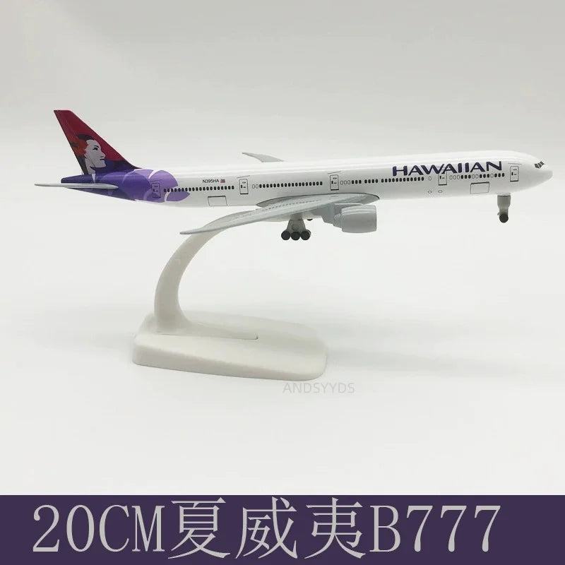 Toys Diecast Alloy 20cm Airplane B777 Series Airways Plane Model With Base Adult/Children Enthusiast Gift Ornament