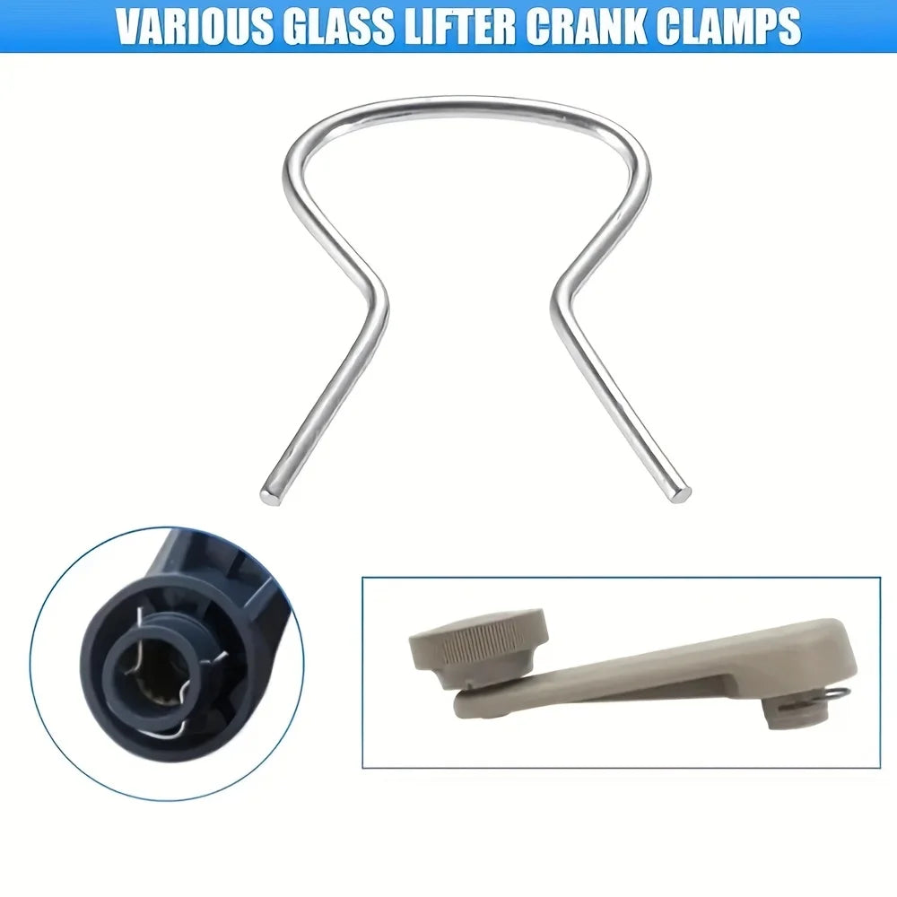 30pcs Car Door Window Regulator Retainer Clips Steel Spring Clamp For Universal Vehicles Quick Install Handle Crank Clips Parts