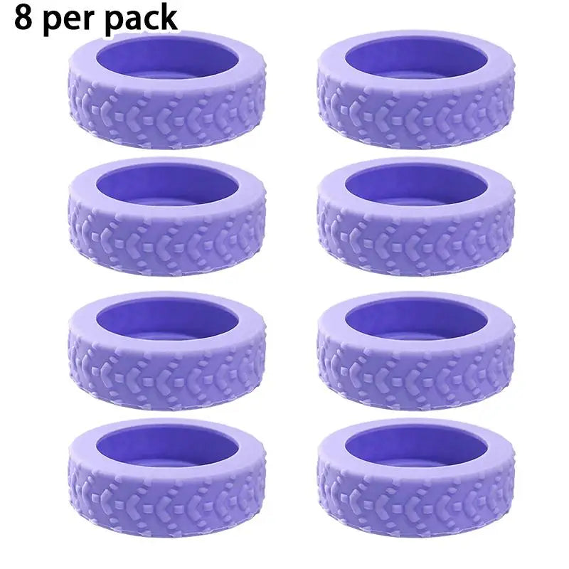 8-Piece Luggage Wheel Protective Cover Silent Silicone Cover And Universal Noise Reduction Accessories Thicken Texture Silicone