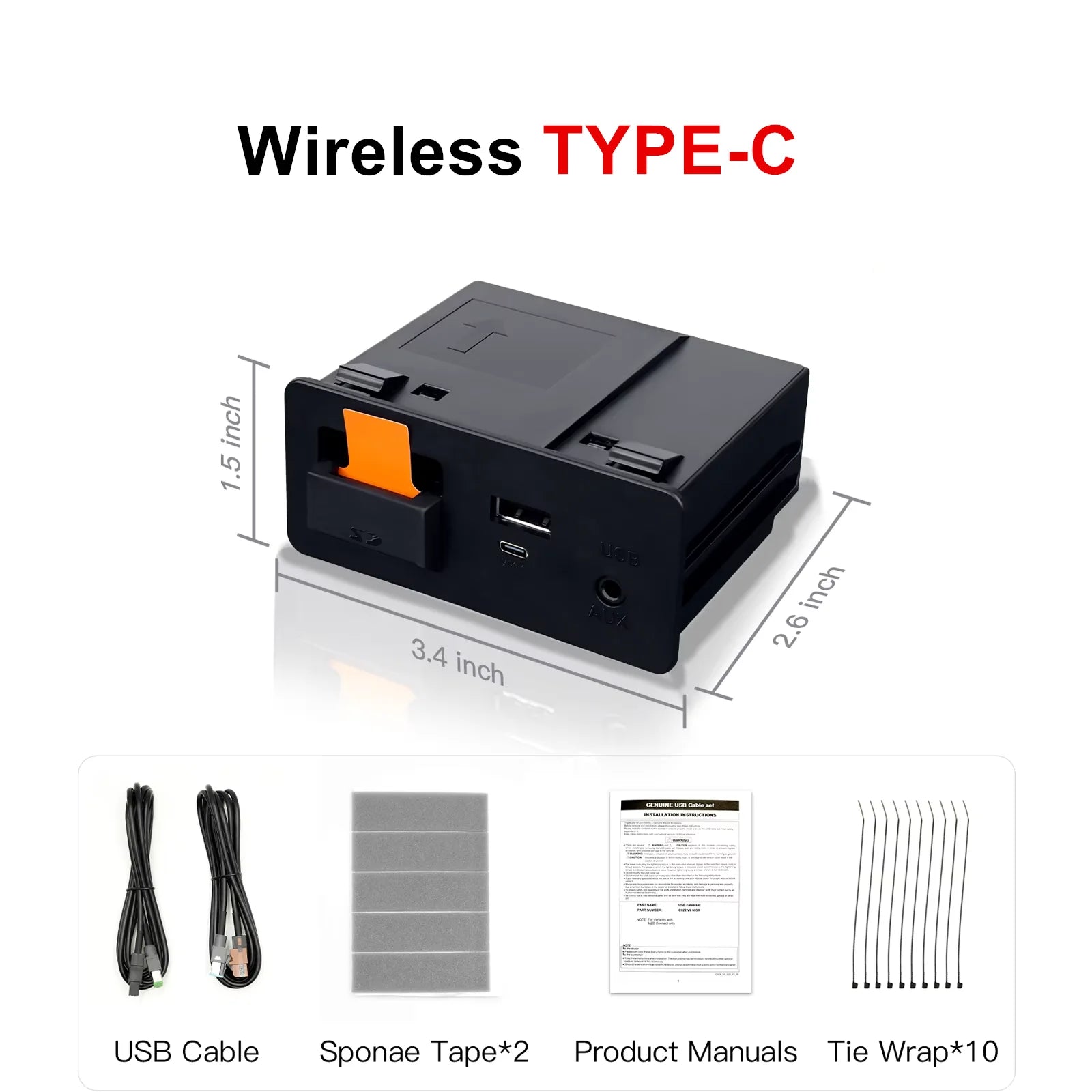 CARABC For Retrofit Mazda 2 3 6 CX3 CX5 CX8 CX9 MX5 Demio Miata TK78669U0C Kit Carplay Android Auto Adapter UBS Hub OEM