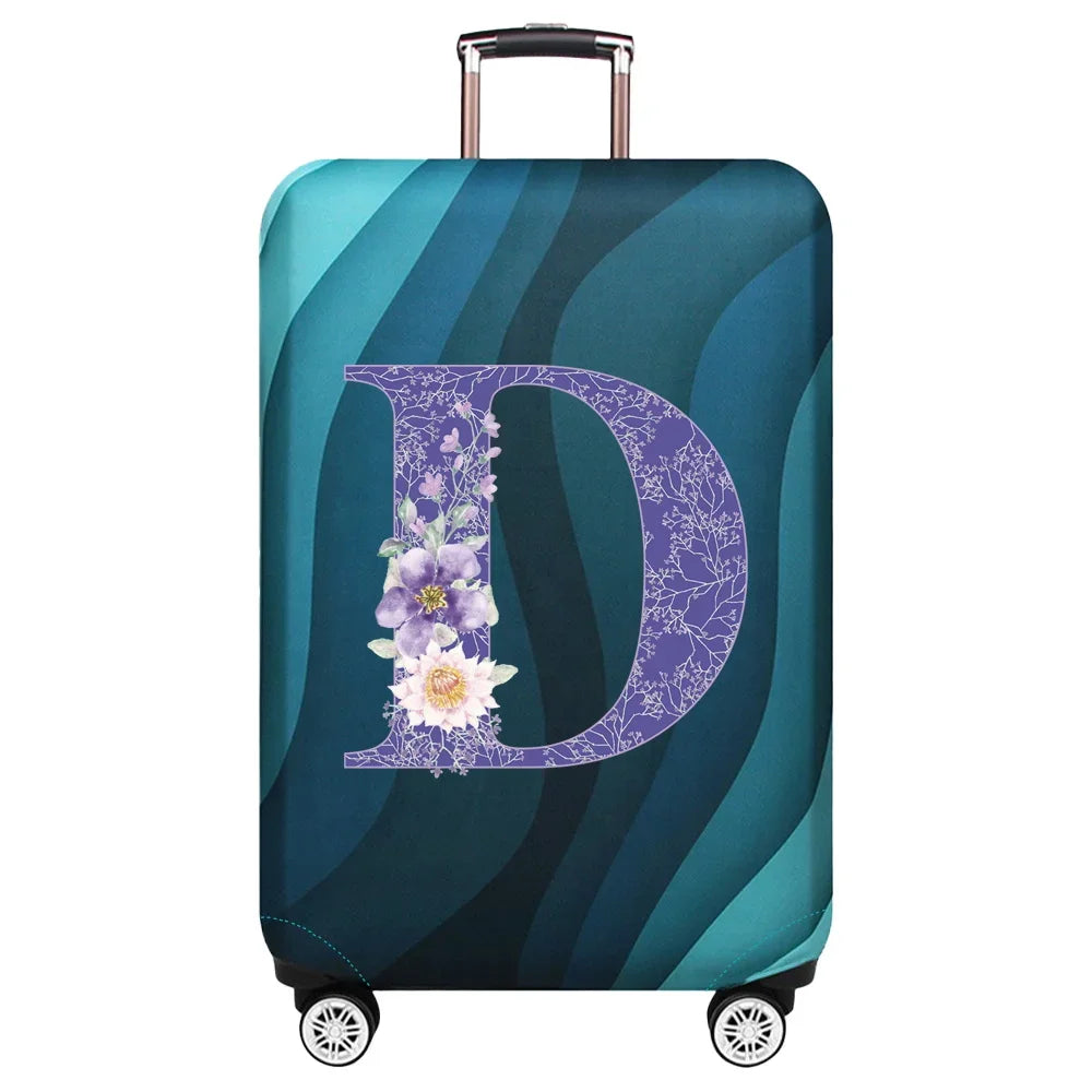 Luggage Covers 18-32inch Protector Travel Luggage Suitcase Protective Cover Stretch Dust Covers Print Purple Flower Series