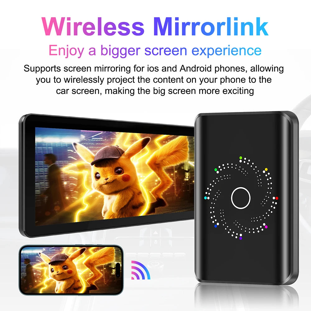2025 New Wireless Android Auto Adapter Wired to Wireless Carplay Smart Box USB Plug and Play Online Upgrade WiFi Auto Connection