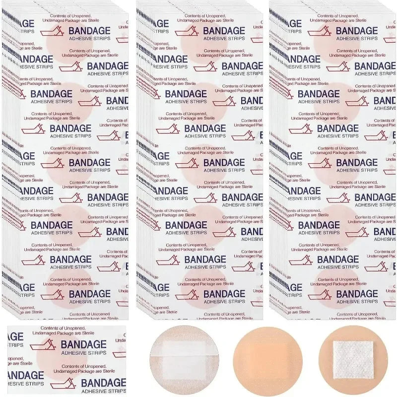 100pcs Small Wound PE Round Waterproof Band Aid Vaccine Bandage Plaster Sticker Sticker Sticky Bandage Emergency First Aid Kit