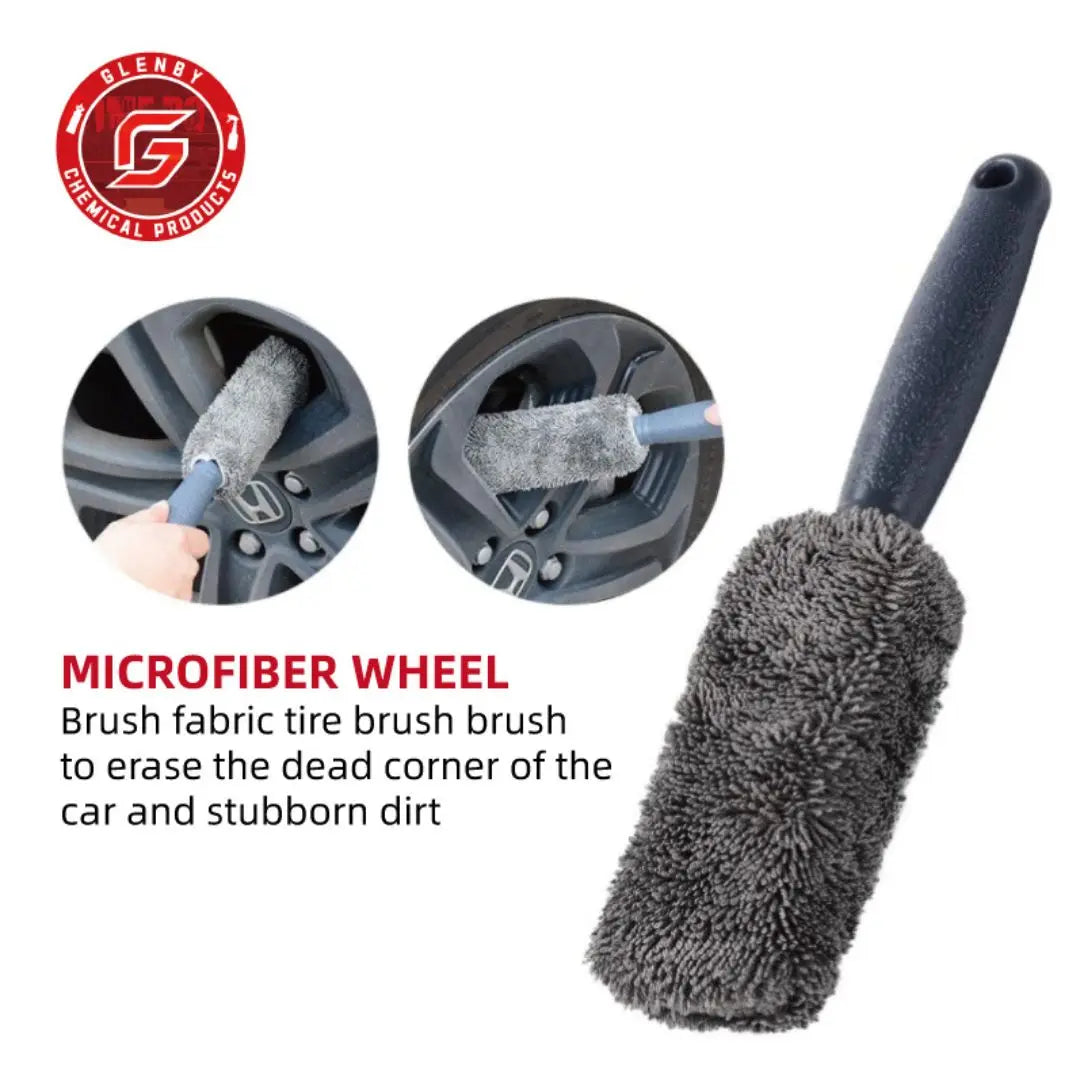 9-Piece Set Of Car And Motorcycle Cleaning Wipes Home Wash Gloves Car Wash Towels Cleaning Cloths Waxing Sponges Wheel Brushes