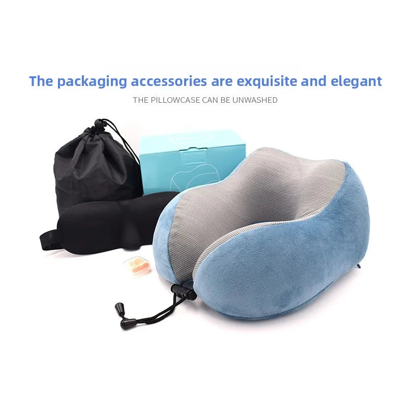2026 Memory Foam U Shaped Pillow Breathable Fabric Neck Support Pillow For Travel Car And Office Nap car neck pillow