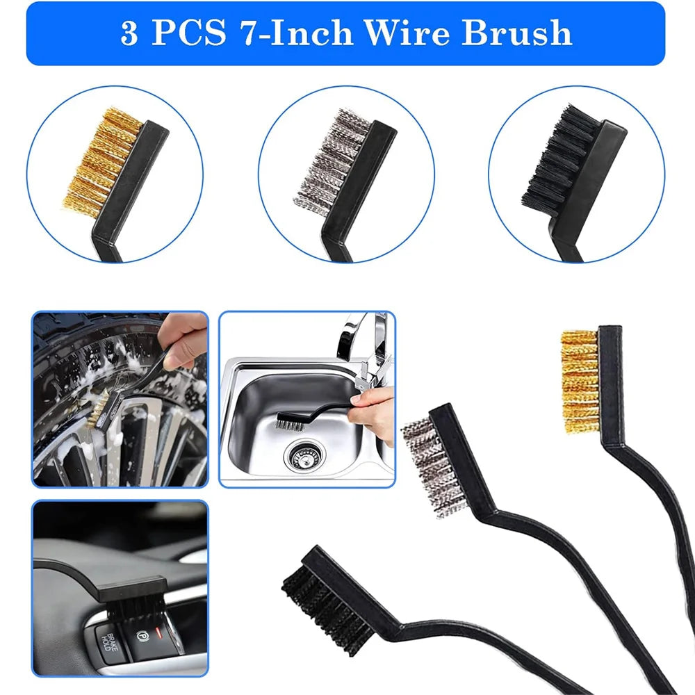 Detailing Brush Set Drill Brushes For Car Tire Rim Cleaning Detail Brush Set For Auto Interior Exterior Cleaning Car Dry Wash