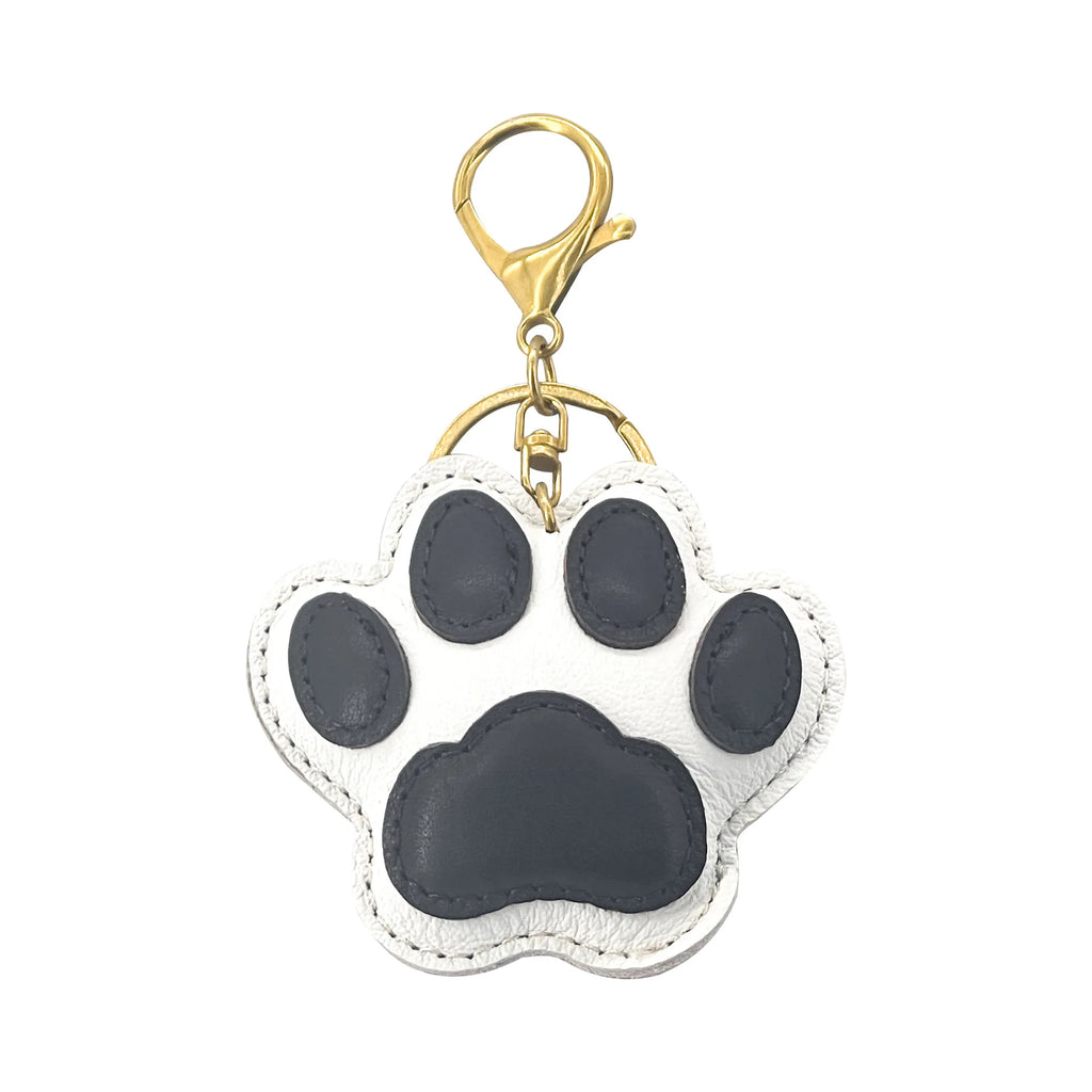 New Cute Cat Paw Key Ring Cow Leather Handbag Pendant Trendy Luggage Bag Accessories cat Footprint For Women and Men
